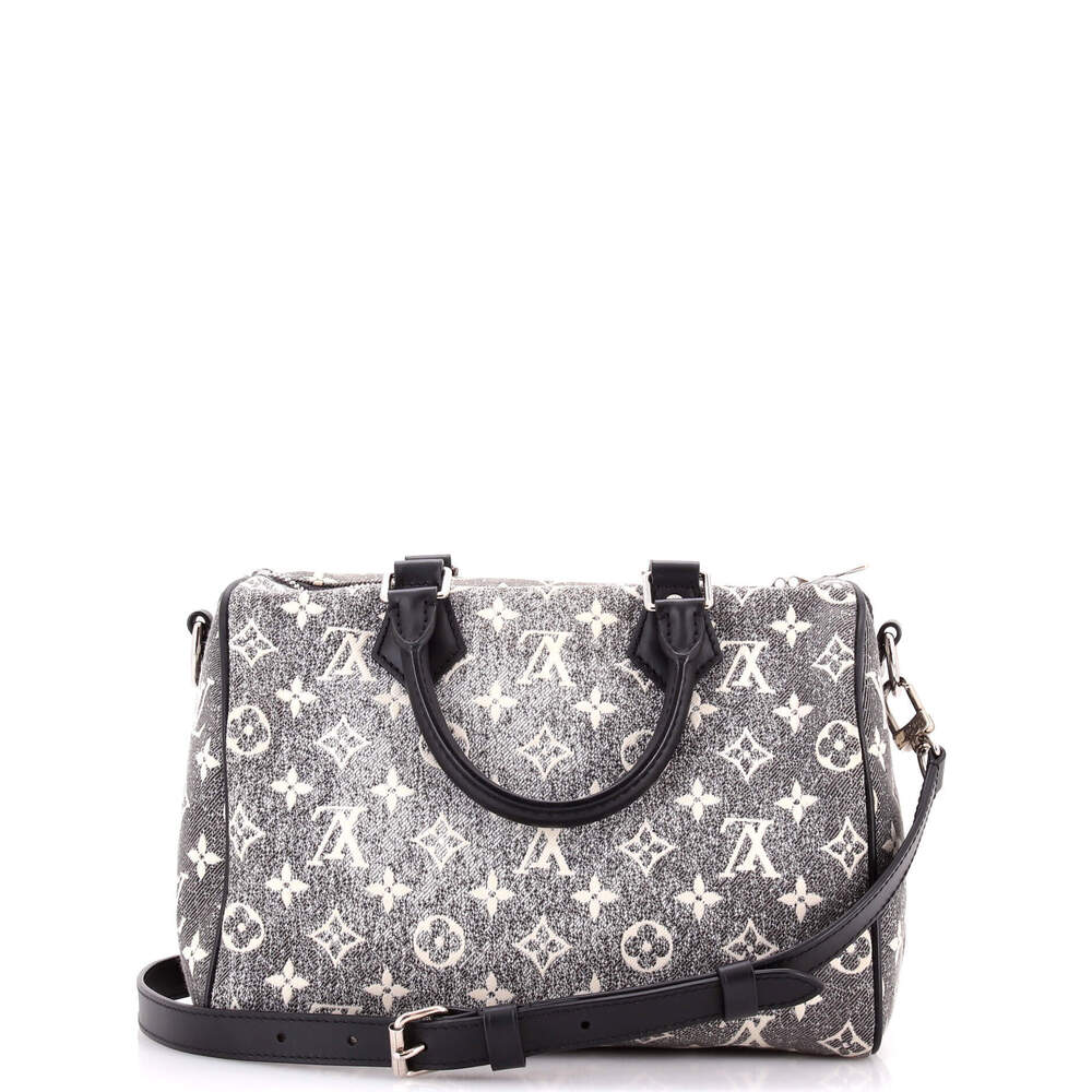 Louis Vuitton 25 Speedy Bandouliere Bag Monogram Jacquard Denim - Picture 3 of 6